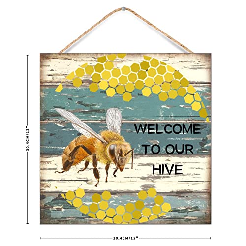 Placa de pared Welcome to Our Hive para tapar imperfecciones y decorar ventanas 4