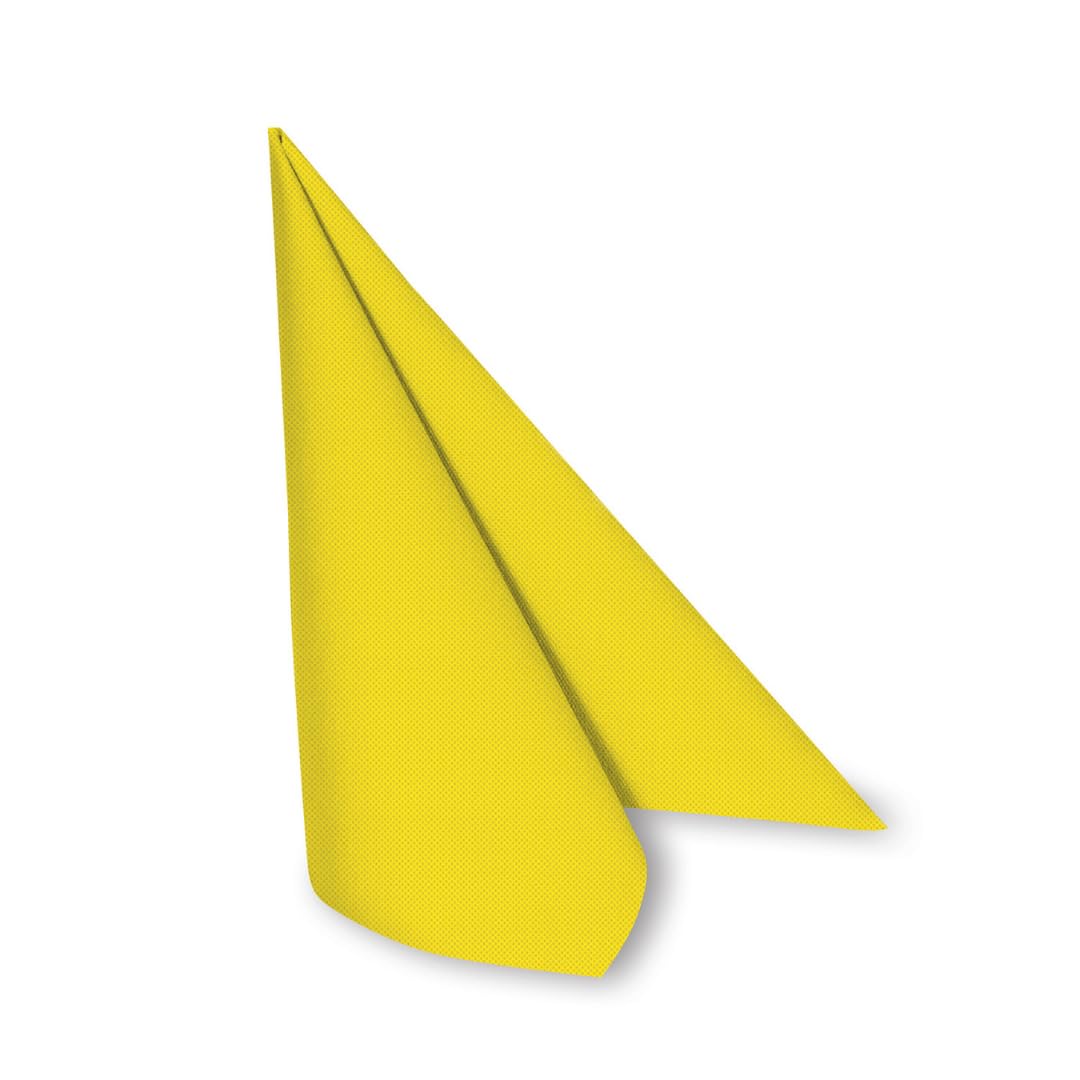 Serviettes jetables qui ne se déchirent pas Airlaid jaune 40x40 cm pour grands banquets