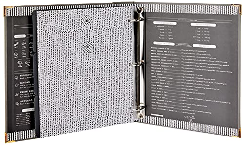 C.R. Gibson Gray Leatherette Lined Recipe Notebook, 11'' x 12'' by C.R. Gibson - Image 3