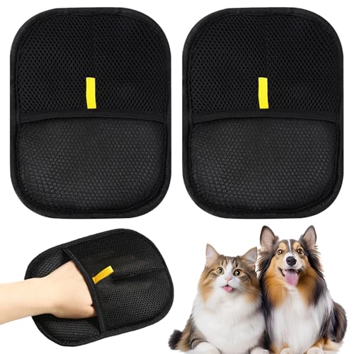 Axingqiwu 2 Piezas Guante Removedor Pelo Mascotas, Pet Hair Remover Glove Gato Guantes Limpieza Perro, Manopla Quita Pelos Mascota