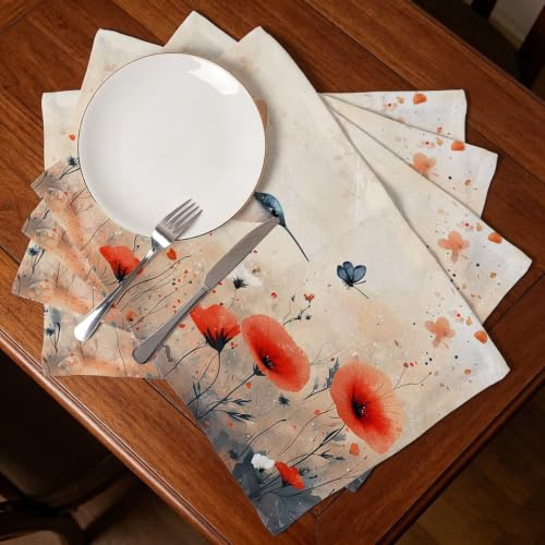 Set de table oiseau 48x35cm résistant à la chaleur pour table protégée - 3