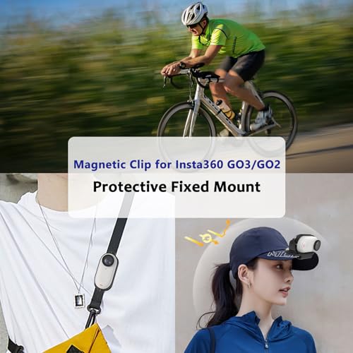 NUHFUFA Clipe de câmera de polegar clipe magnético suporte fixo protetor para Insta360 GO 3/GO 2/2/3