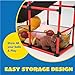 JOYIN Red Arcade Basketball Game Set, Indoor Basketball Hoop for Kids 3 to 12 Years Old, Easy Set Up Sports Toy with 4 Balls, Gifts for Boys and Girls