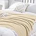 CozeCube Beige Throw Blanket for Couch, Soft Cozy Cable Knit Throw for Bed Sofa Living Room, Lightweight Warm Decorative Farmhouse Christmas Blanket, 50