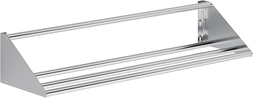 Miniatura 7 de AmGood Estante tubular de vidrio de acero inoxidable de 42 pulgadas. Capacidad para 2 escurridores. NSF.