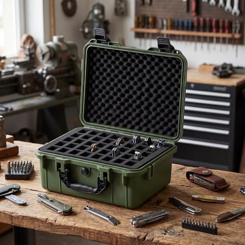 Image of 40 Folding Knife Case Waterproof Pocket Knife Holder
