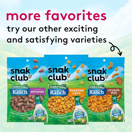 Snak Club Peanuts with Hidden Valley Ranch Seasoning, Roasted Nuts, Gluten-Free and Kosher Snack, 11 oz Resealable Bag - image 7