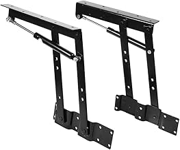 SOULONG 1 Paar Tischmechanik aus robustem Stahl, klappbar, Aufzug, Schwarz, Mechanismus für Klappplatte, Feder, Scharnier, Lift Up für Couchtisch