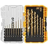 DEWALT Drill Bit Set, Titanium Nitride Coated, 14-Piece (DW1354)