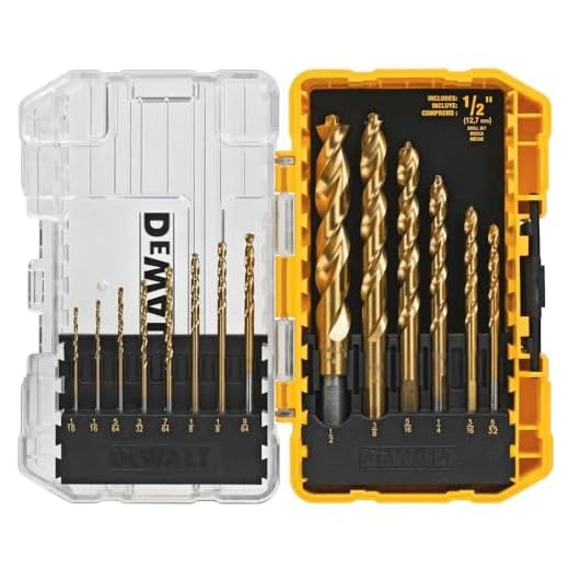 Kit de brocas DEWALT DW1354, revestidas com nitreto de titânio, 14 peças