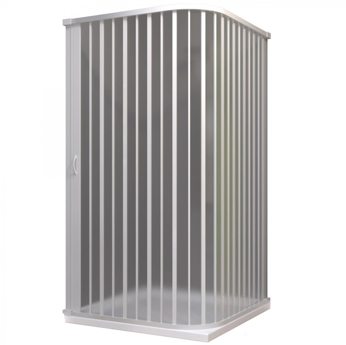 Box Doccia 2 Lati Angolare Soffietto In Pvc Bianco (80x120)
