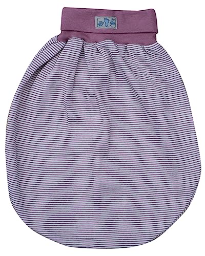 Lilano, Schlafsack/Pucksack mit Nabelbund, Merinowolle (kbT), Seide, 210 g/m² (Mauve/Natur)