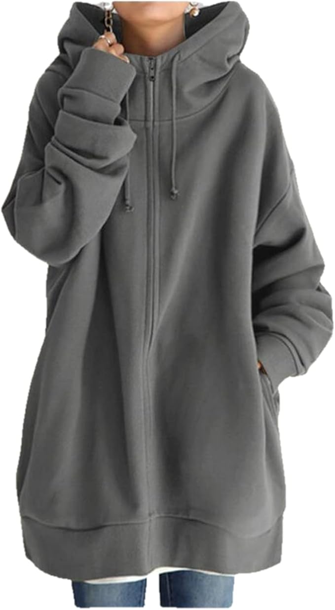 Amazon レディース パーカー 白 ジップアップパーカー レディース パーカー トレーナー プルオーバー ゆったり フード付き 無地 シンプル 長袖 裏起毛 薄手 トップス アウター 韓国ファッション トレーナー パーカー 通販