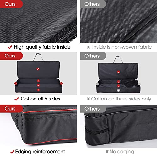 61 Keys Keyboard Case, Portable Padded Keyboard Case, 600D Waterproof Durable Oxford Cloth Keyboard Gig Bag Inside Padded Full Coverage Protection Size38.5"X13"X5.9"… #TOP3
