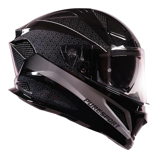 Image of Royal Enfield Crossair Puresport Gradient Full Face Helmet (Size: XL)-HEA240030-GREY
