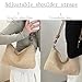 Casual Beach Tote Bag, Straw Beach Bag Fashion Shoulder Bag Crossbody Bag, For Beach Picnic Vacation (Khaki)