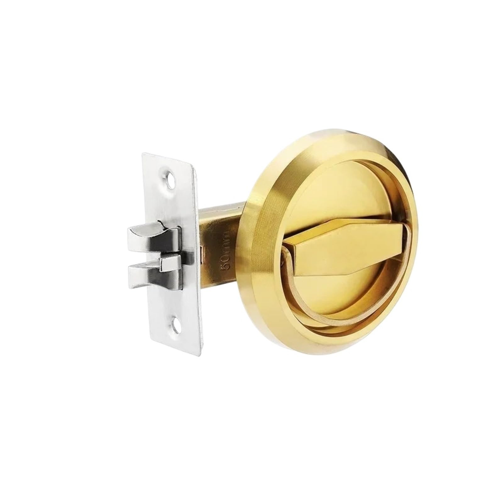 YXINAER Round Recessed Door Lock Embedded Concealed Invisible Door Lock