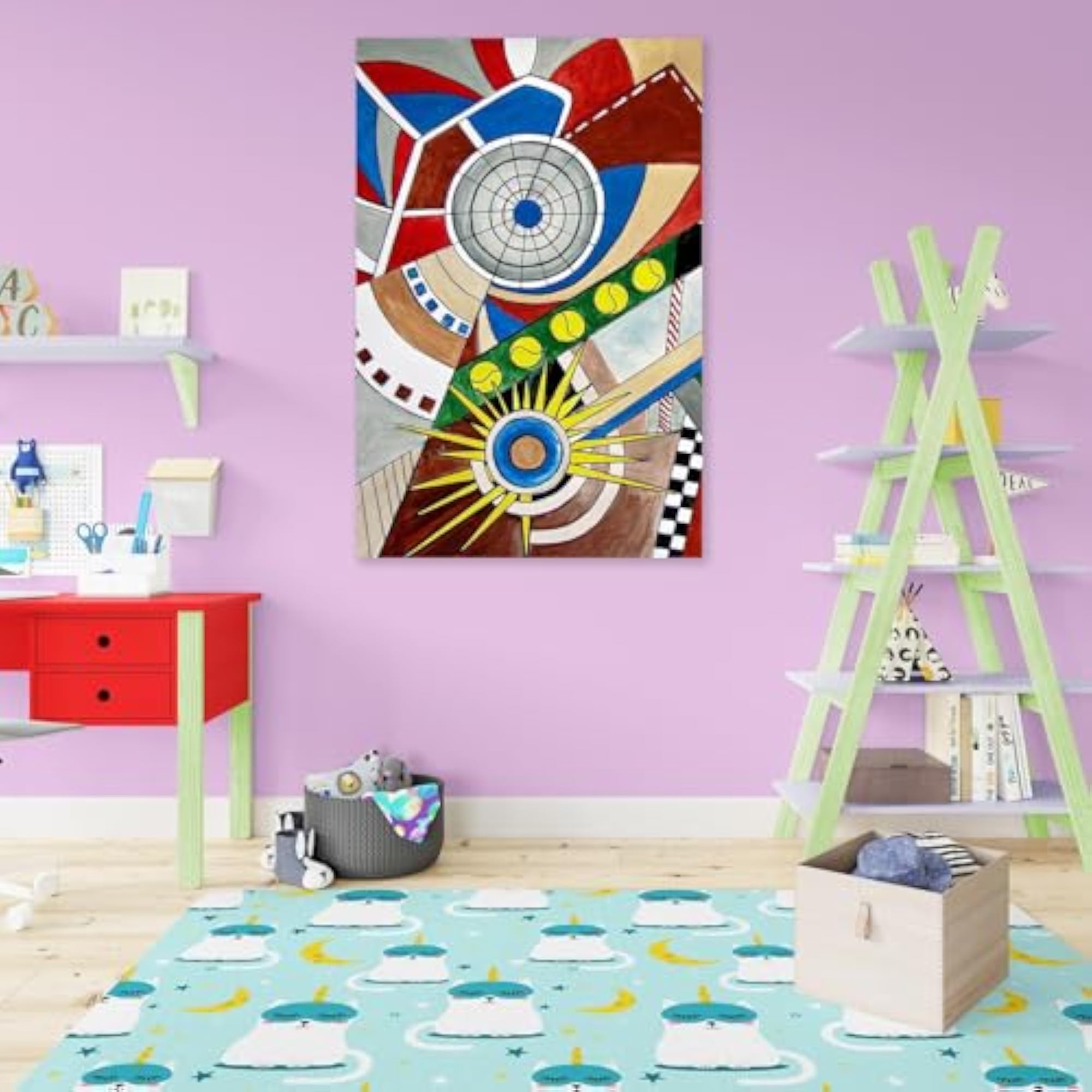 Modern Abstract D1 Peel & Stick Vinyl Wall Sticker