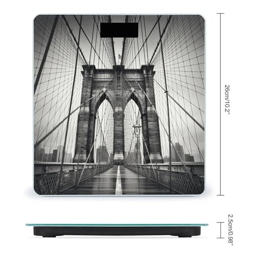 Báscula digital de baño Brooklyn Bridge con pantalla LCD miniatura 2