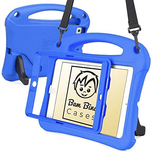 Bam Bino Space Suit [Rugged Kids Case] Child Proof Case for iPad Mini 3, iPad Mini 2, iPad Mini 1 | Protective Cover, Screen Guard, Shoulder Strap (Blue)