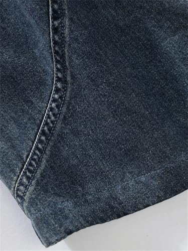 Men's Jeans Lightweight Washed Straight Denim Pants Big Size Wide Leg Baggy Jeans Trousers4