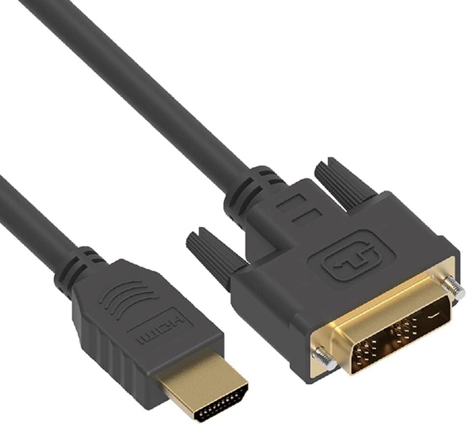 C&E 10Ft HDMI Male to DVI Male Cable, 2 Pack