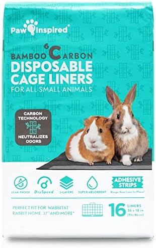 Bamboo Carbon Disposable Cage Liners For Small Animals | Paw Inspired