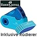 Produktbild Faber-Castell Doppelspitzdose SLEEVE (Dose + Radierer Trend, Hellblau)