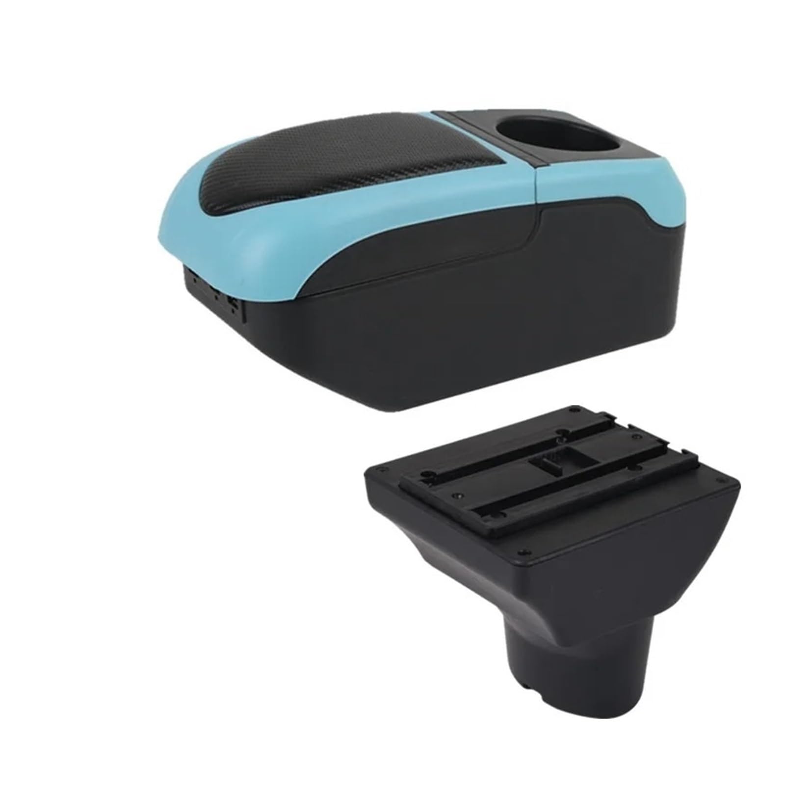 GBGWRMRYX Center Armrest Box For Hyundai For I20 2012 Car Armrest Box Dedicated Retrofit Interior Center Storage Box Accessories Arm Rest(S1 black-blue 6USB)