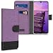 Produktbild kwmobile Hülle kompatibel mit Huawei P Smart (2019) - Kunstleder Wallet Case mit Kartenfächern Stand in Violett Schwarz