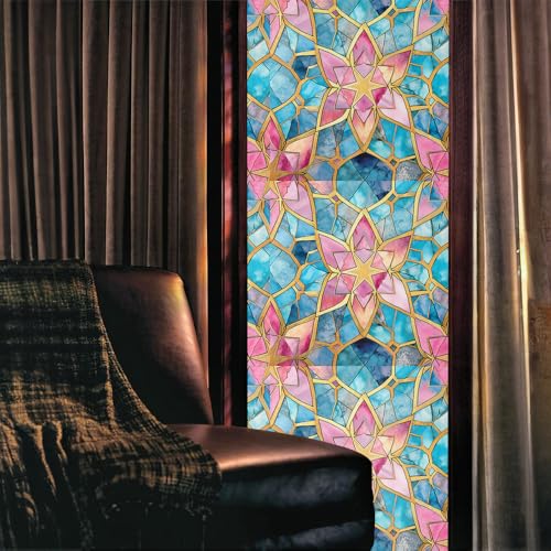 Vinilo Decorativo para Ventana 15.7x118in Azul y Rosa miniatura 2
