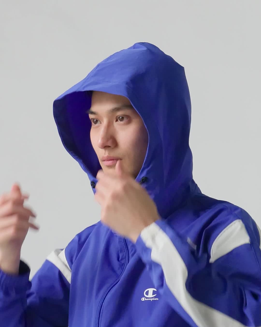 チャンピオン ジップジャケット ストレッチ 撥水 スクリプトロゴ Champion チャンピオン ジャージ メンズ ジップジャケット 撥水