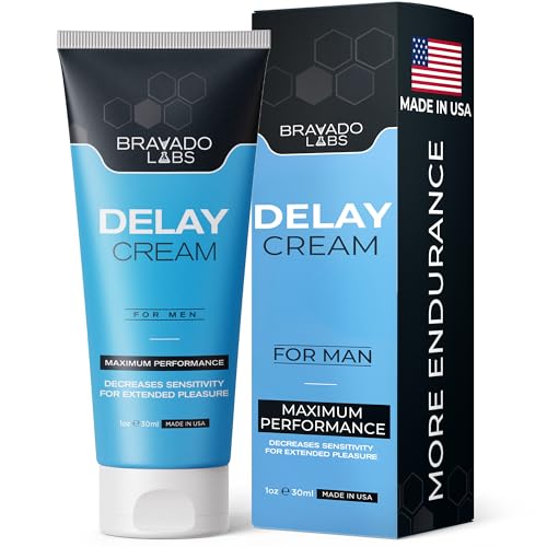 Bravado Labs Delay Cream for Men Benzocaine Topical to Stay Hard and Last Longer in Bed -...