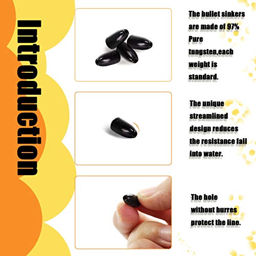 10 Pack 1/8Oz Tungsten Worm Weight For Bass Fishing Pitching And Flipping Sinker #TOP1