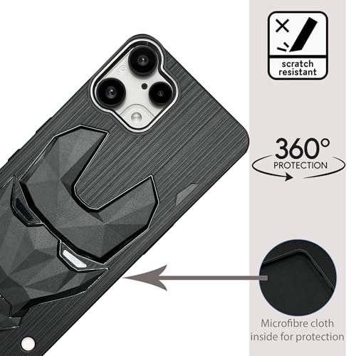 Image of NIUKIN Soft Back Case for Nothing Phone 3a Lite 5G | 3D Mask Case | Silicon TPU Shockproof Scratchproof Cover | Black