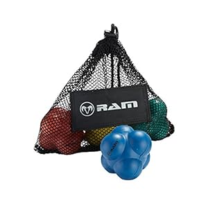 Ram Cricket Reaction Ball Set – Perfect Agility Training Equipment for Improved Hand-Eye Coordination, Reflexes & Reactions – 10 cm Durable Rubber set of 4 Balls.