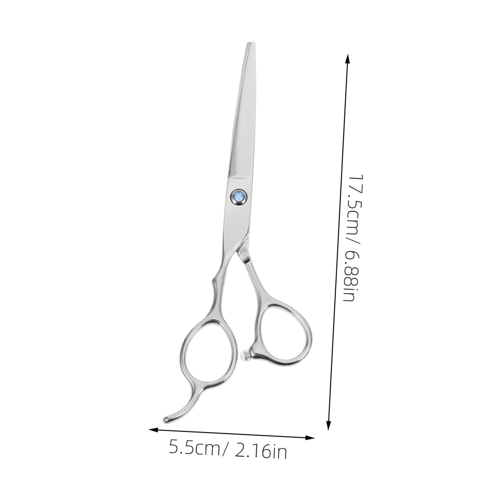 Ciseaux de Coiffure et Poignée Créative Design Ergonomique 2 Pièces en Acier Inoxydable pour Gauchers pour Usage Professionnel ou Amateur