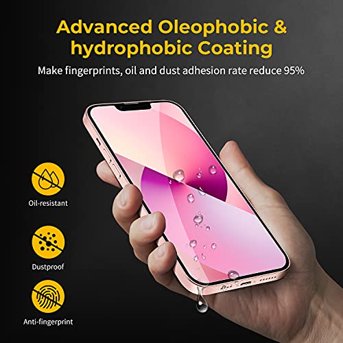 Image of UNBREAKcable 3 Pack Screen Protector for iPhone 13 /13 Pro, Double Shatterproof Tempered Glass [Easy Installation] [HD Clear] [Case Friendly] for iPhone 6.1 inch