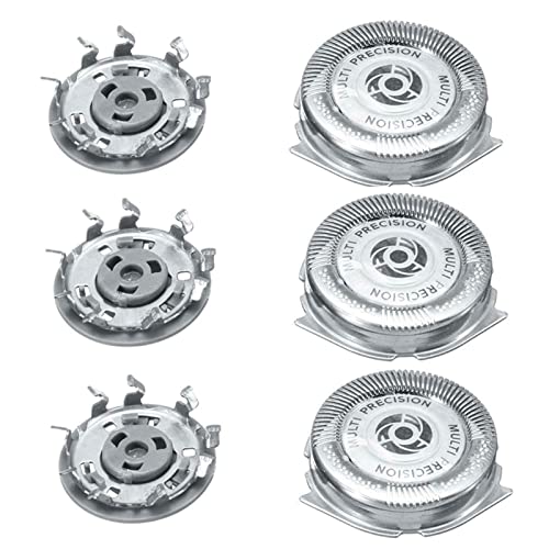 3 peças de reposição de lâminas de barbear elétricas substituição de cabeças de lâminas para barbead