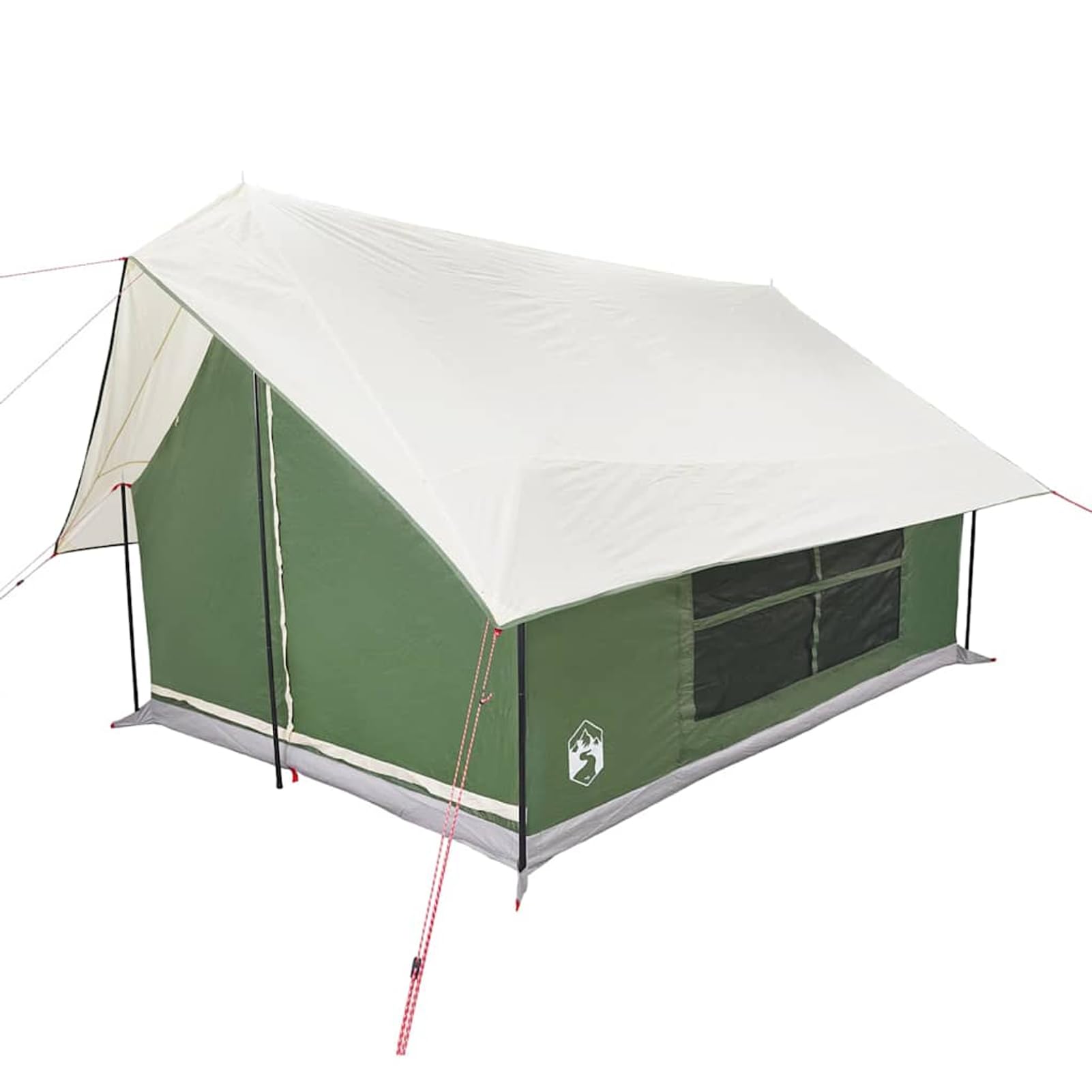 HOMELEN - Refugio para acampada para 5 personas, impermeable, de poliéster verde, tamaño familiar, resistente a la intemperie con lluvia extraíble, puerto eléctrico y ventilación para patio
