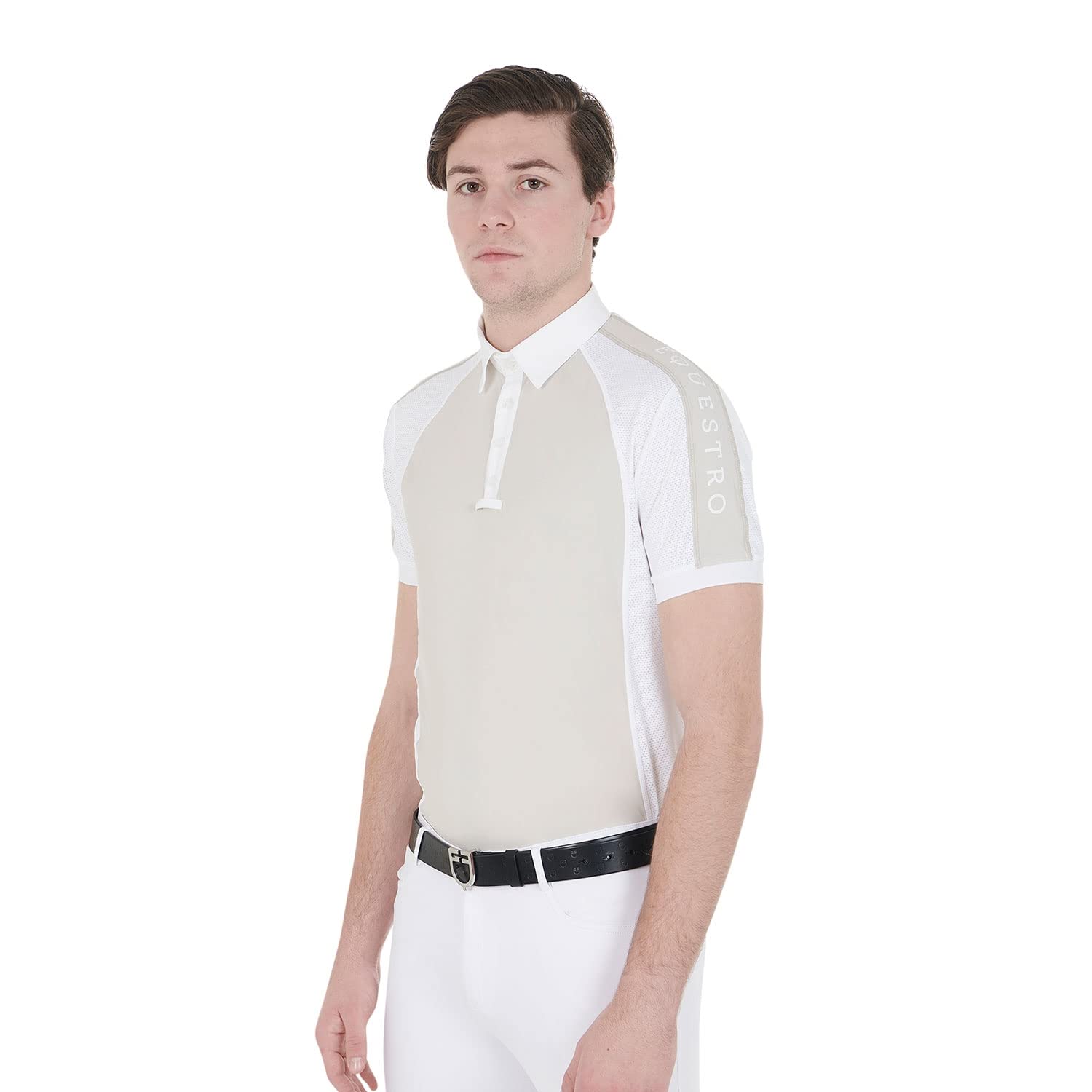 Polo Uomo da Concorso Manica Corta XL, Beige
