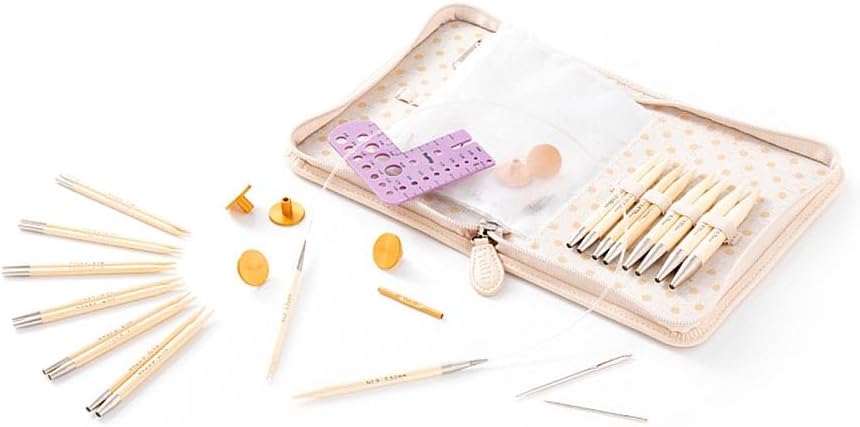 Tulip Interchangeable Bamboo Needle Set, Beige, One Size