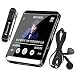 MP3 Player with Bluetooth,32GB Clip MP3 Player with FM Radio Wired Earbuds,Music Player with Touch Full Screen, Voice Recorder,Video Play, Wrist Belt, Mini MP3 Player Bluetooth for Running Workout