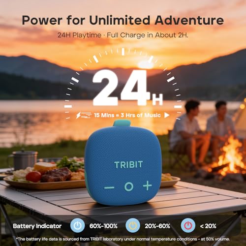 Image of Tribit StormBox Micro 3 Bike Speaker, 13W Portable Bluetooth Speaker with IP68 Waterproof, 24H Playtime, Wireless, BT6.0, Loud Sound, TWS Pairing, XBass, Magnetic & Strap for Outdoor /Home /Golf /Kitchen