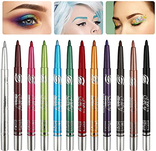 Set de 12 lápices retráctiles para cejas y delineador coloridos miniatura 5