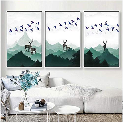 Toile mur art photos paysage forestier pour mur vide salon