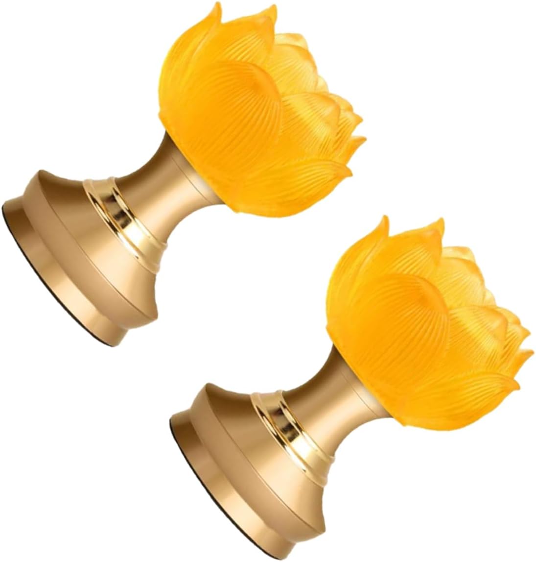 2Pcs LED Lotus Flower Lamps Decorative Light for Home Lotus Night Light for Room Decor and Altar No Batteries Included