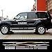 WSCLCP 1 Set Sport Car Styling Porte Côté Jupe Vinyle Autocollants Réfléchissants, Fit pour Mitsubishi Pajero Auto Body Decor Stickers Accessoires