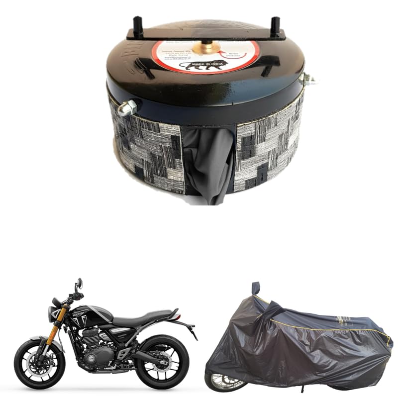 BIKEBLAZER Semi-Automatic Full Body Bike Covers - Heavy Duty Device | Water Resistant | UV Safe | 100% Dust Proof | Anti-Theft & Scratch Proof Covers, Compatible with All Triumph Motorcycles BCK