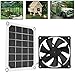 Ejoyous Solarbetriebener Abluftventilator, 6V 10W Solarpanel-Abluftventilator Wasserdichter Solarlüfter USB Solar Panel Gewächshaus Ventilator für Wohnmobile Gewächshäuser Tierhäuser Hühnerhaus